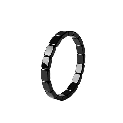 DivaGlamz Hematite Bracelet for Men | Natural Hematite Beaded Stretch Healing Jewelry thumbnail 1