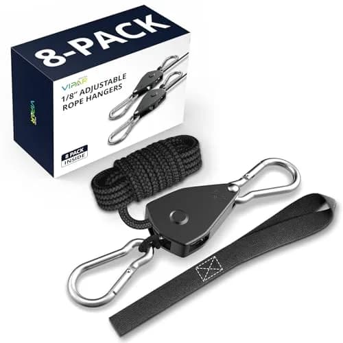 VIPARSPECTRA Heavy Duty Ratchet Tie Down Straps 1/8" 8-Pack, 96" (2.44m) Length | 600 lbs Load Capacity thumbnail 1