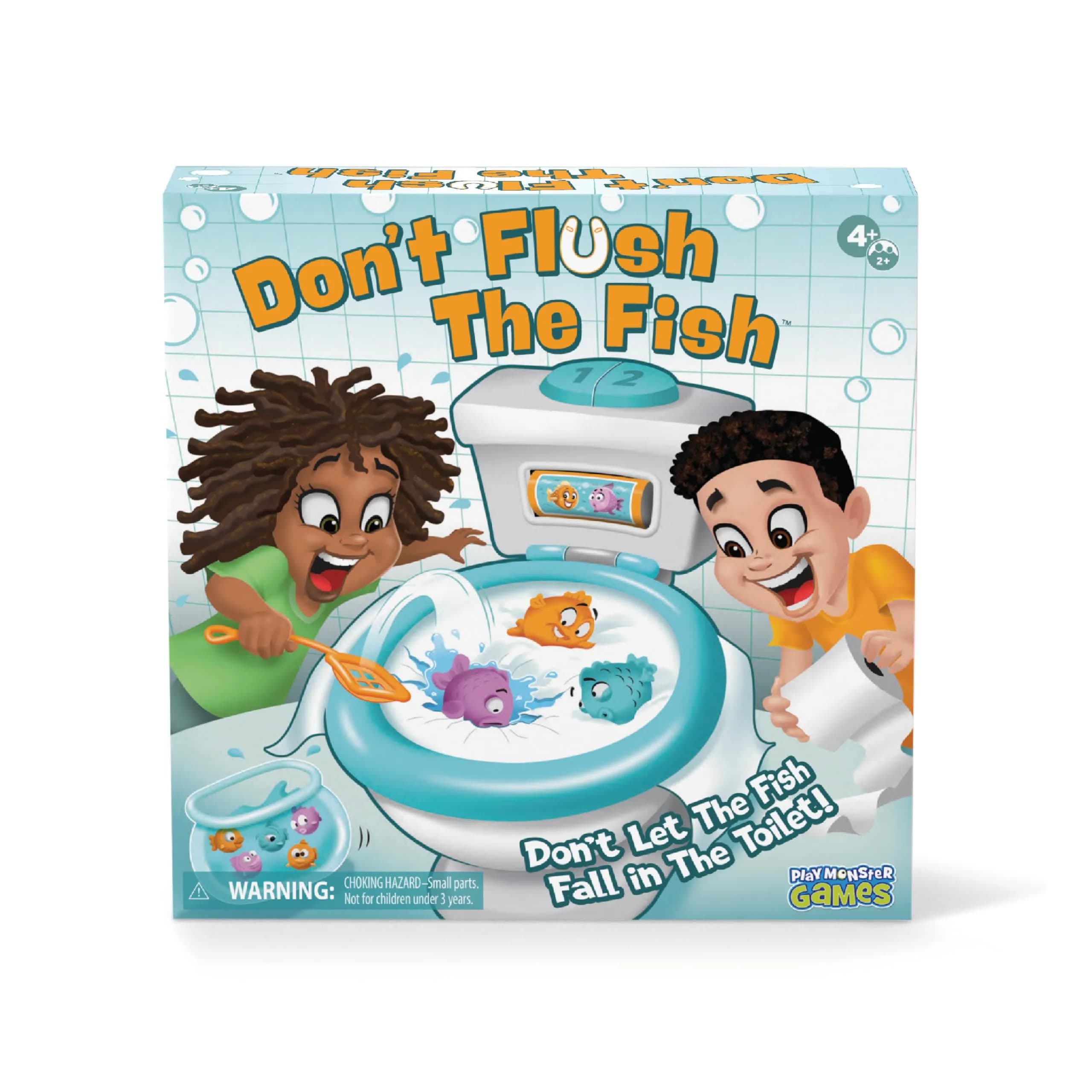 PlayMonster Don’t Rock the Boat Board Game | 27.9 cm (11 in) | Educational Hand-Eye Coordination Game — Don't Flush the Fish