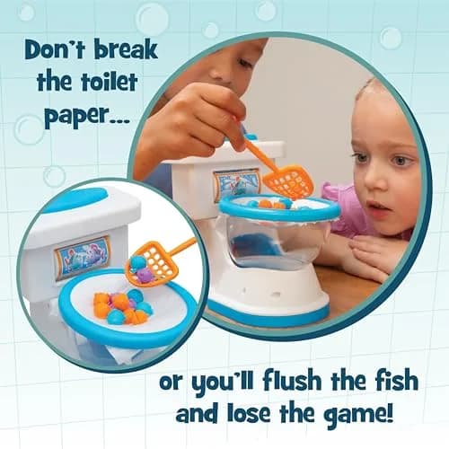 PlayMonster Don't Flush the Fish Board Game for Family Game Night | Ages 4+, 2+ Players, Plastic thumbnail 2