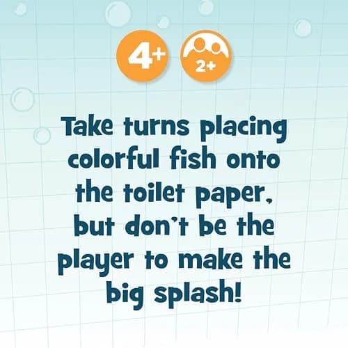 PlayMonster Don't Flush the Fish Board Game for Family Game Night | Ages 4+, 2+ Players, Plastic thumbnail 3