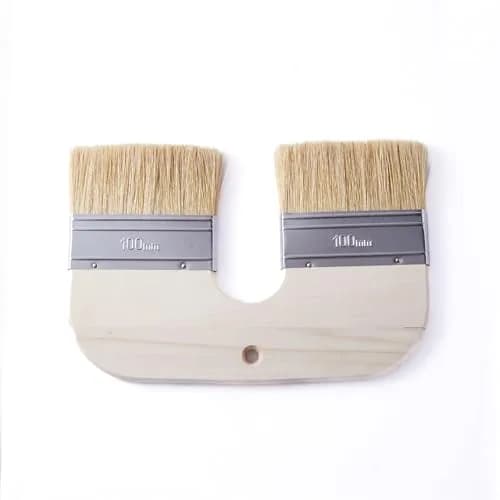 Xylarnoveth Limewash Paint Brush, 4 in Natural Bristle Double Brush | Wide U-Shaped Handle for Lime & Mineral Paints thumbnail 8