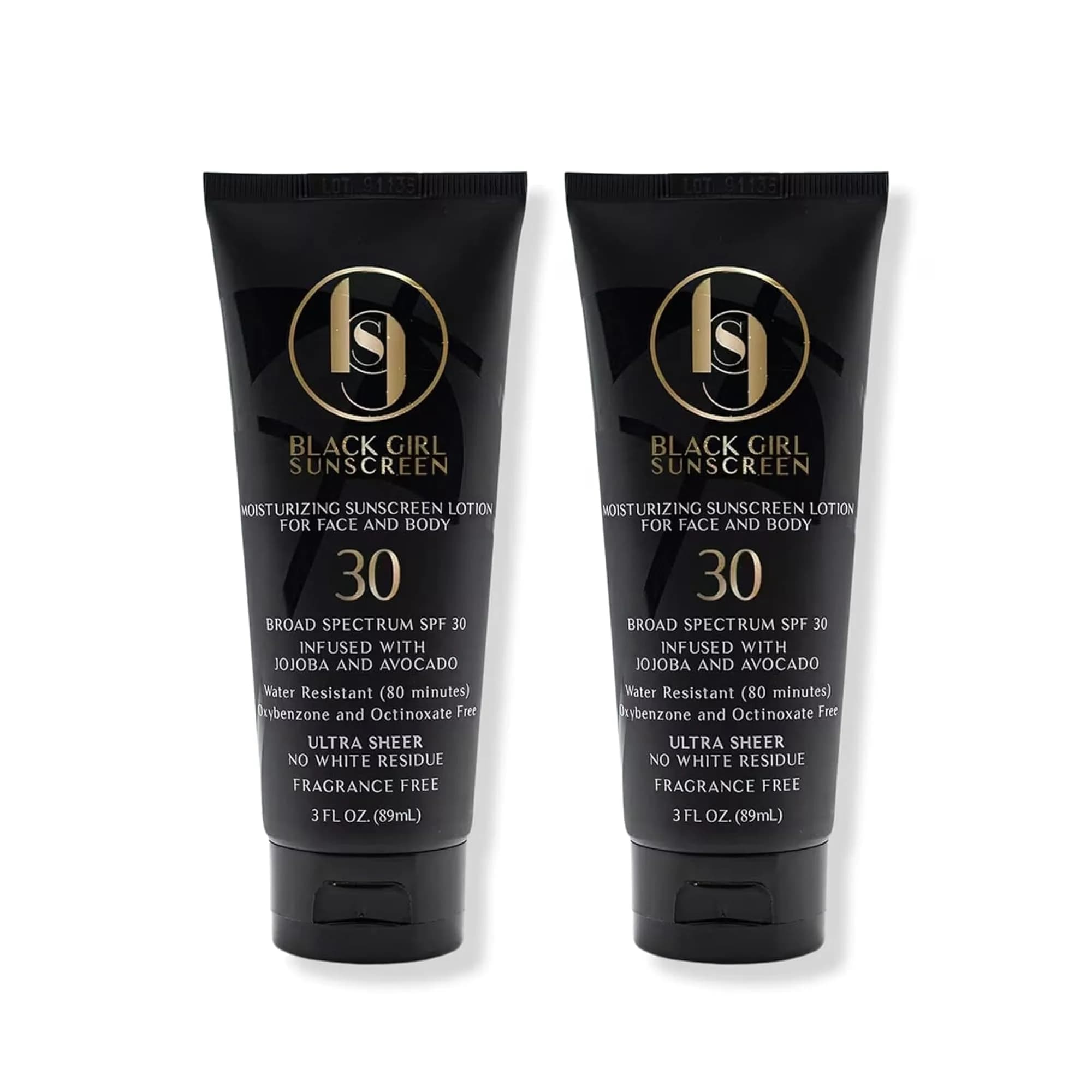 Black Girl Sunscreen SPF 30 Sun Lotion 6 Fl Oz (2 Pack) | No White Cast on Melanin-Rich Skin - main product image