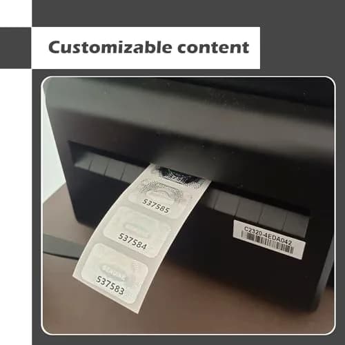 ILMBVM Custom Tamper Proof Labels 0.6x1 inch | Silver Security Stickers, 1200 pcs, High Security thumbnail 5