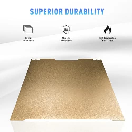 SeulQirw 355x346mm PEI Build Plate for Bambu Lab H2D | Double Sided Gold Textured Steel Bed thumbnail 6