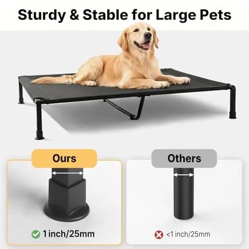 Veehoo Elevated Dog Bed with Fluffy Plush Bolster Cushion | Orthopedic Large Dog Couch Bed thumbnail 5