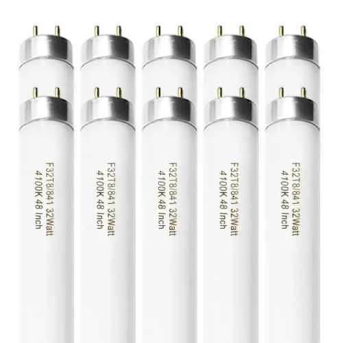 Konideke 48 Inch T8 Fluorescent Tube Light Bulb 32W 4100K Cool White 2850 Lumens G13 Base (10 Pack) thumbnail 1