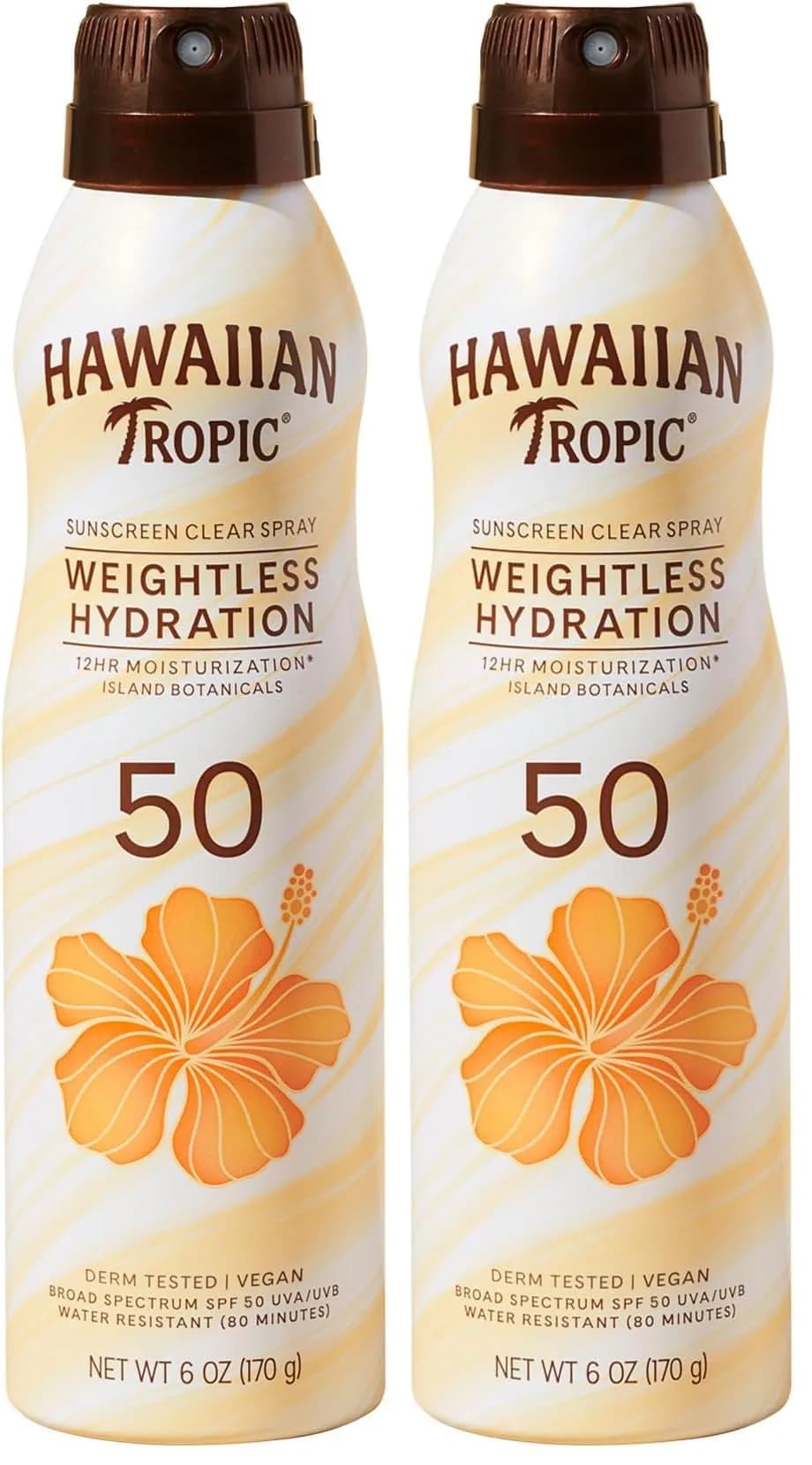Hawaiian Tropic Weightless Hydration SPF 50 Sunscreen Spray 355ml (12 Fl Oz) | Dermatologist Tested for All Skin Types - main product image