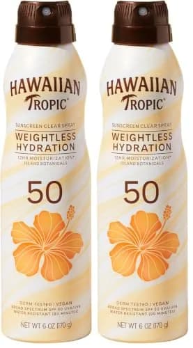 Hawaiian Tropic Weightless Hydration SPF 50 Sunscreen Spray 355ml (12 Fl Oz) | Dermatologist Tested for All Skin Types thumbnail 1