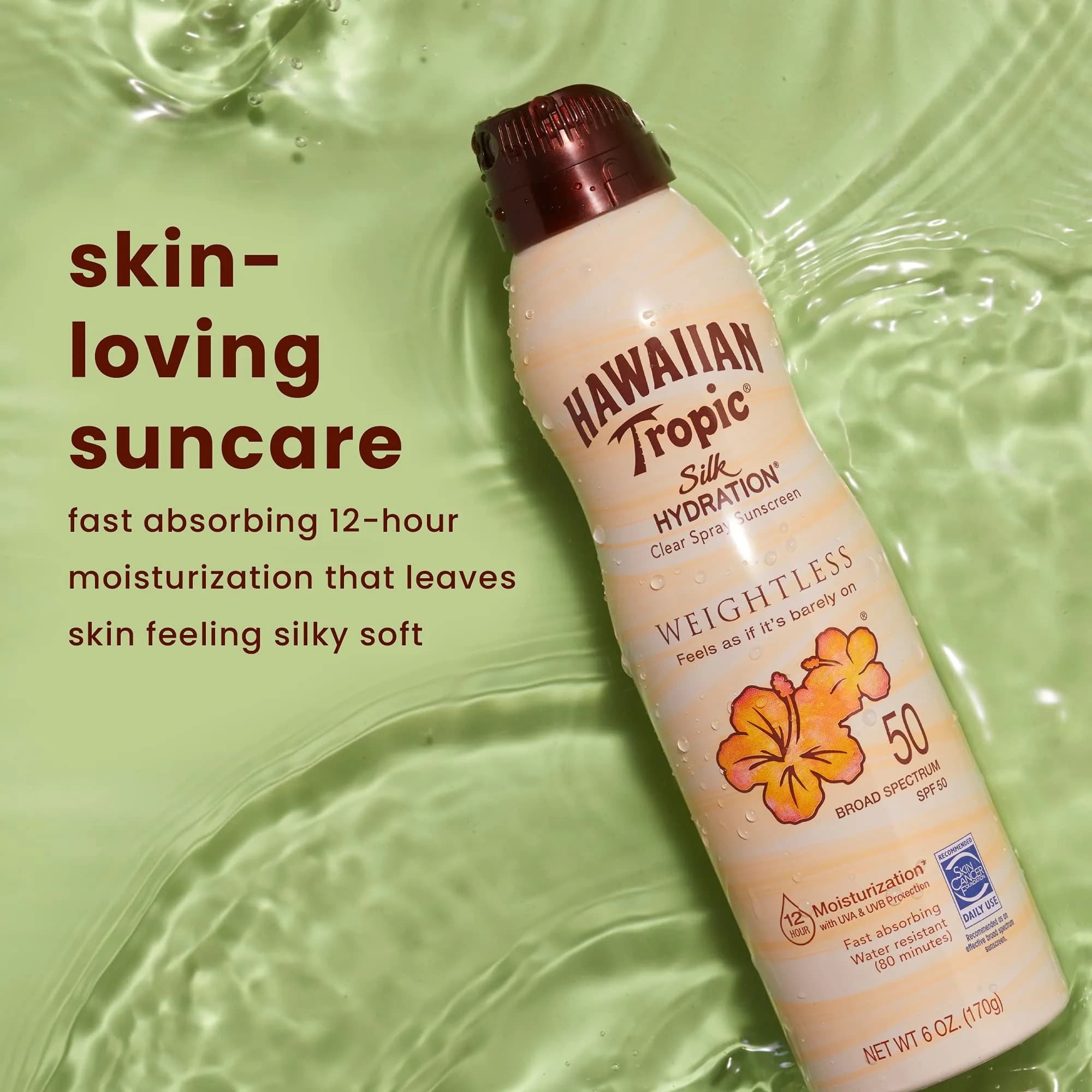 Hawaiian Tropic Weightless Hydration SPF 50 Sunscreen Spray 355ml (12 Fl Oz) | Dermatologist Tested for All Skin Types - view 3