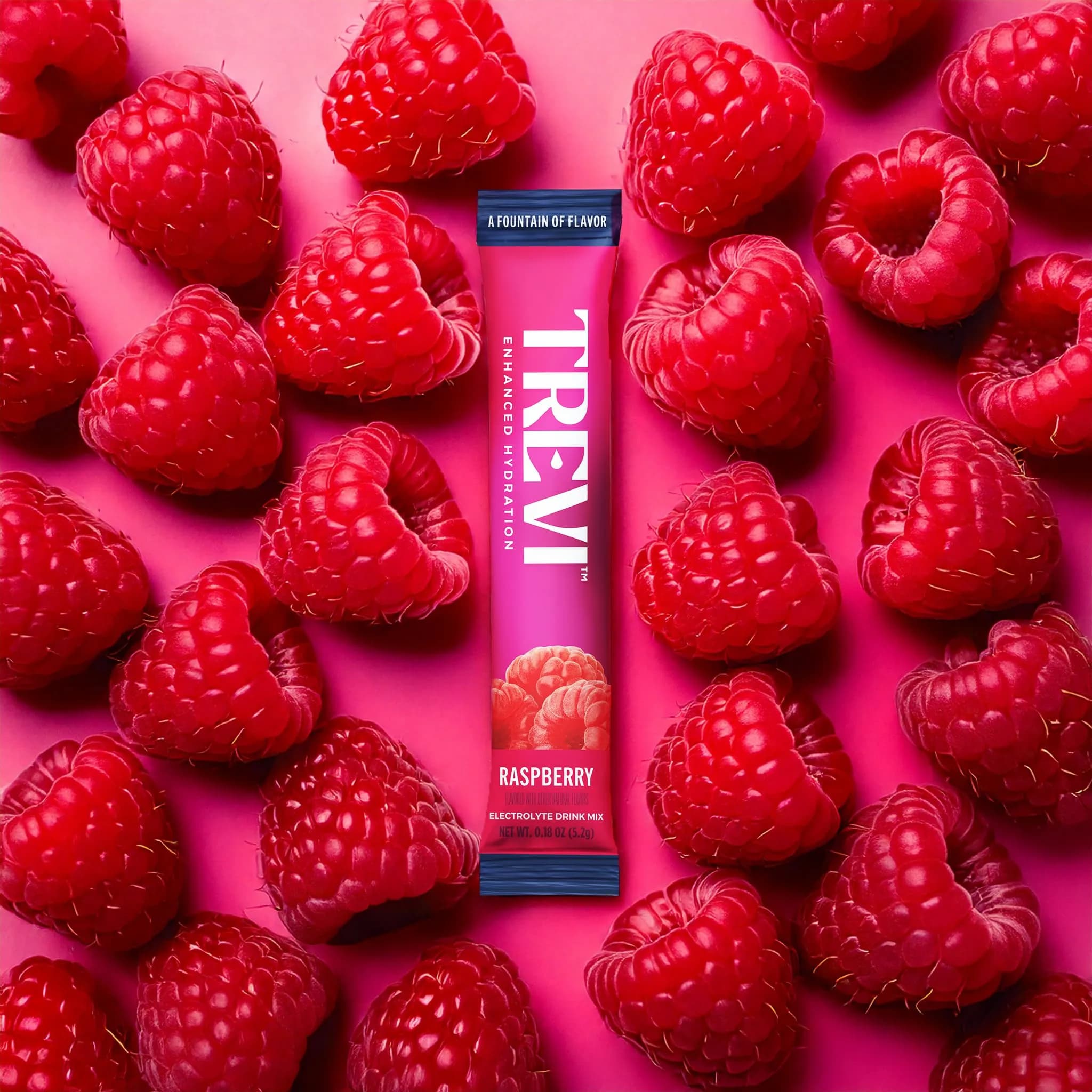 TREVI Sugar Free Electrolytes Powder Packets Raspberry 28 Count | Hydration with Vitamins & Minerals - view 2