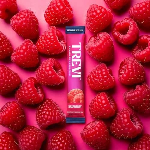 TREVI Sugar Free Electrolytes Powder Packets Raspberry 28 Count | Hydration with Vitamins & Minerals thumbnail 2