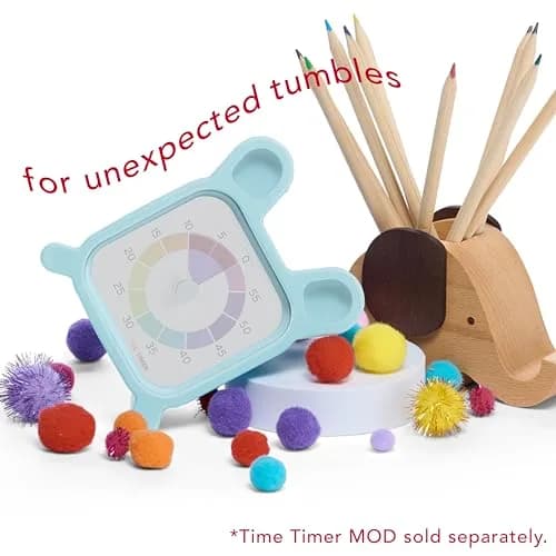 Time Timer Bunny Protective Silicone Case for MOD Visual Timer | Light Blue Animal Design for Kids & Special Needs thumbnail 2