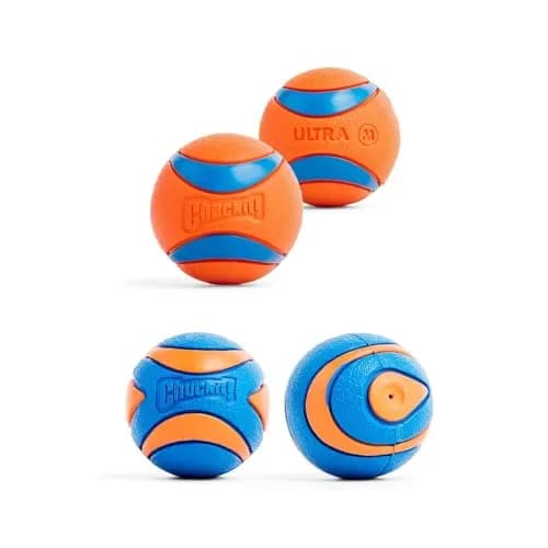 Chuckit! Ultra Ball Dog Toy Medium 6.4cm (2.5 inch) Pack of 4 | High Bounce Fetch Ball for Dogs 20-60 lbs thumbnail 1