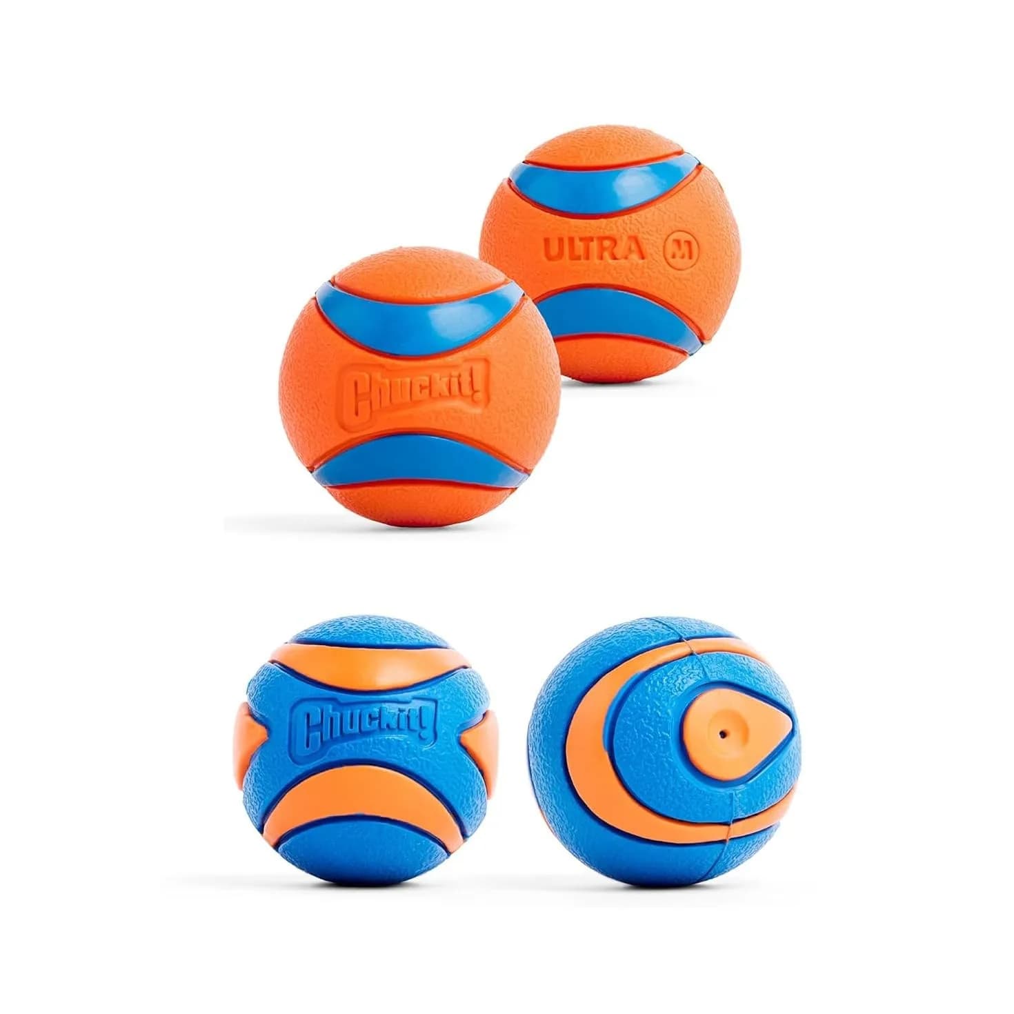 Chuckit! Ultra Ball Dog Toy Medium 6.4cm (2.5 inch) Pack of 4 | High Bounce Fetch Ball for Dogs 20-60 lbs - main product image