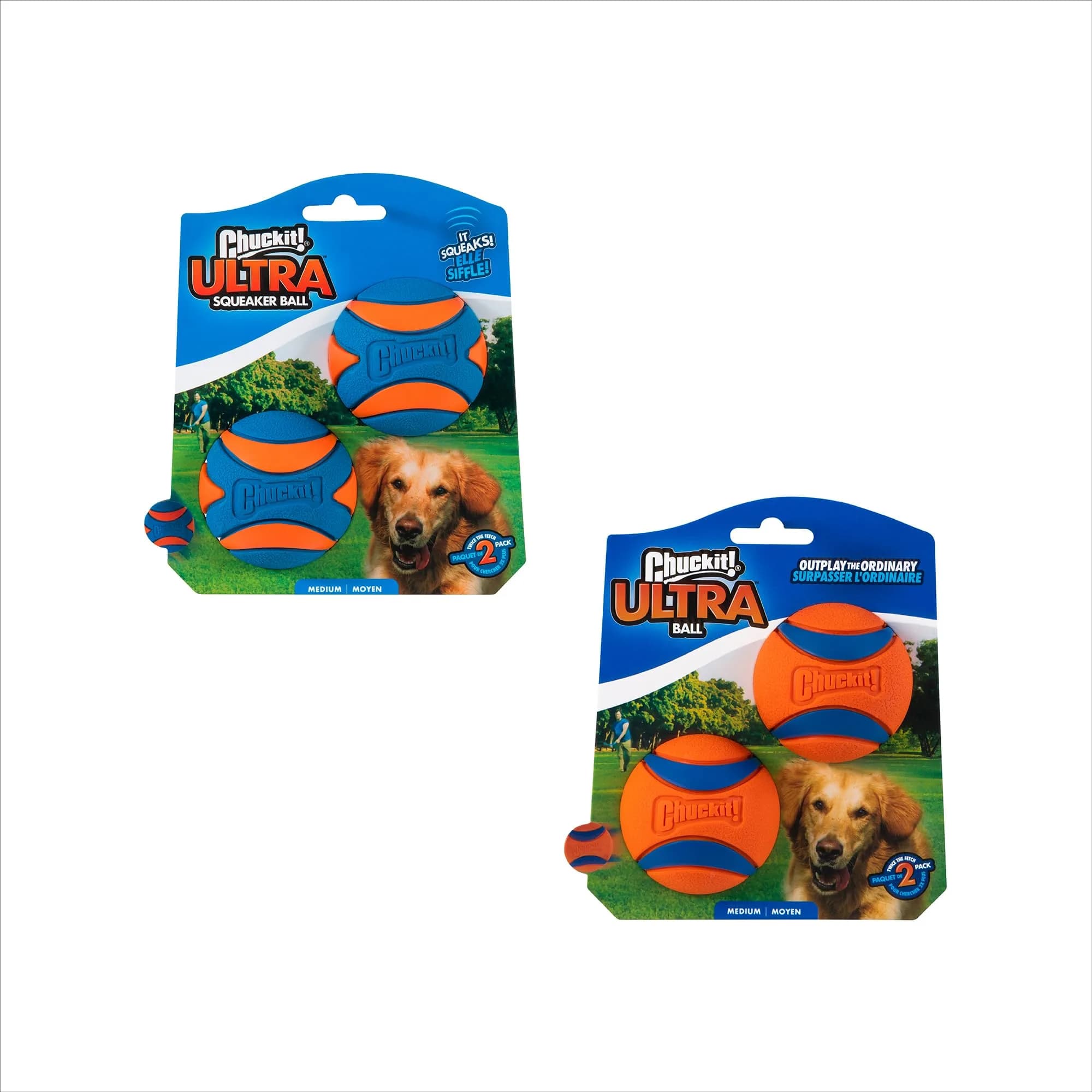 Chuckit! Ultra Ball Dog Toy Medium 6.4cm (2.5 inch) Pack of 4 | High Bounce Fetch Ball for Dogs 20-60 lbs - view 2