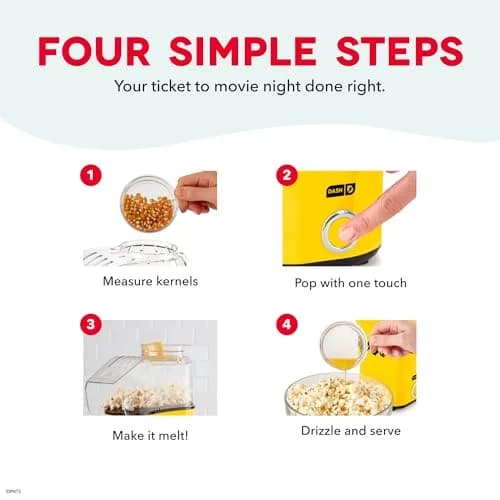 DASH Peanuts x Dash Fresh Pop Popcorn Maker 16-Cup | Oil-Free Hot Air Popper for Healthy Snacks thumbnail 5