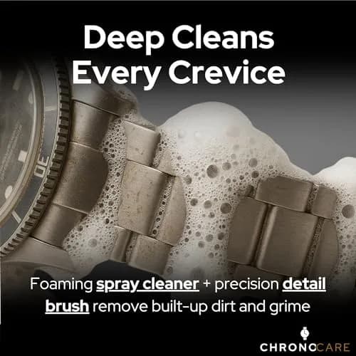 ChronoCare Watch Polishing & Cleaning Kit – Scratch Repair Cream, Cloth, Spray, Sponge, Brush & Towel, Safe for Luxury Metal Watches thumbnail 4
