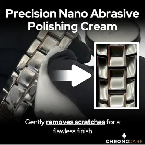 ChronoCare Watch Polishing & Cleaning Kit – Scratch Repair Cream, Cloth, Spray, Sponge, Brush & Towel, Safe for Luxury Metal Watches thumbnail 7