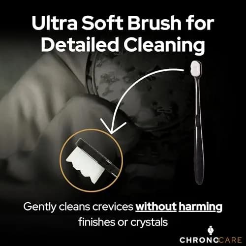 ChronoCare Watch Polishing & Cleaning Kit – Scratch Repair Cream, Cloth, Spray, Sponge, Brush & Towel, Safe for Luxury Metal Watches thumbnail 8