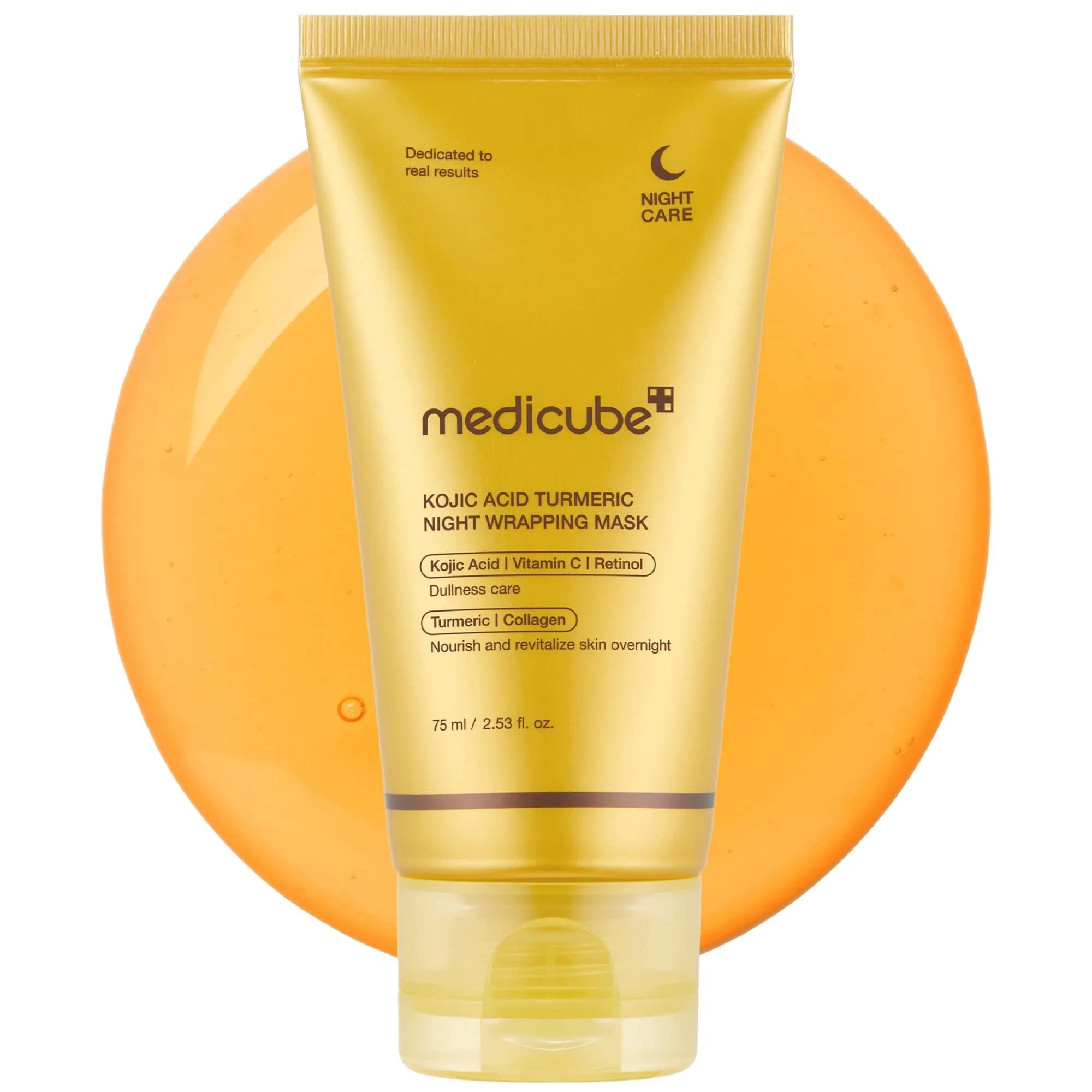 medicube Collagen Wrapping Mask 75ml (2.53 Fl Oz) | Overnight Elasticity & Hydration Care — Kojic Acid Turmeric