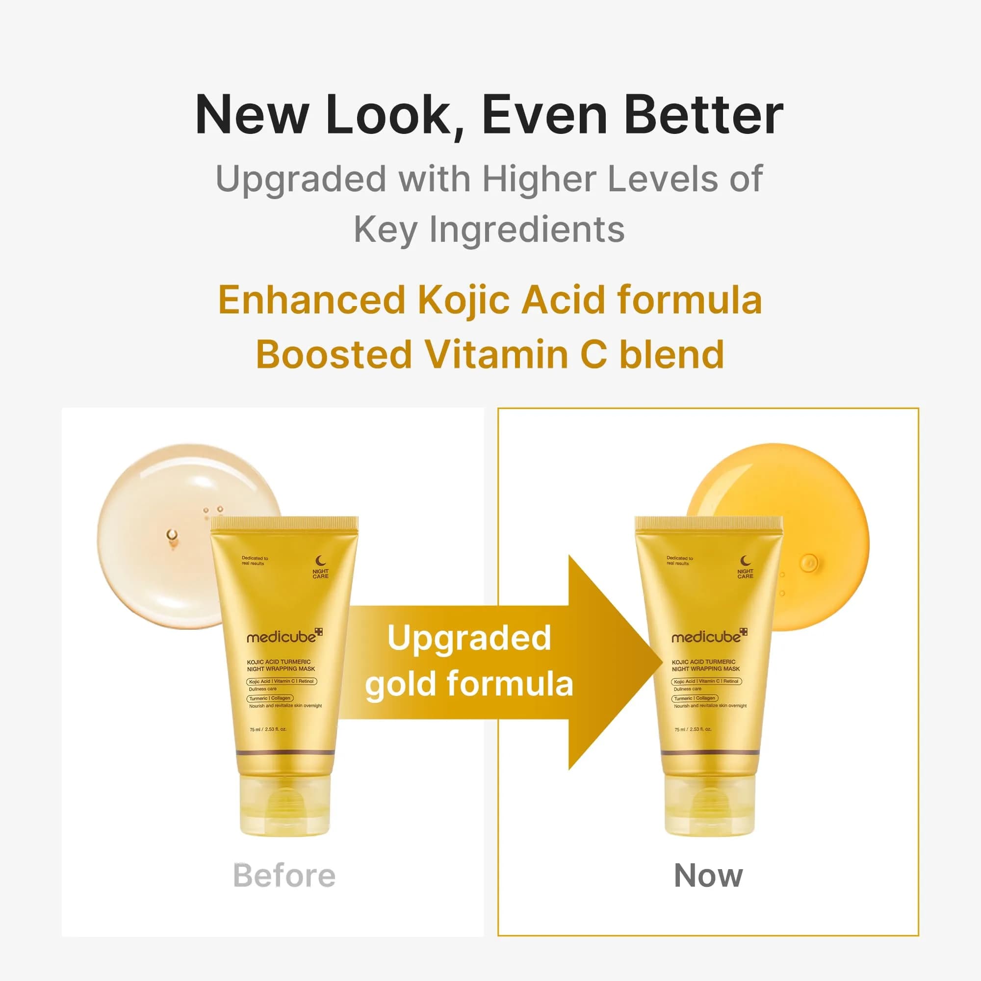 medicube Wrapping Mask Kojic Acid Turmeric Overnight Peel Off Facial Mask 75ml (2.53 Fl Oz) | Brightens & Firms Skin - view 3