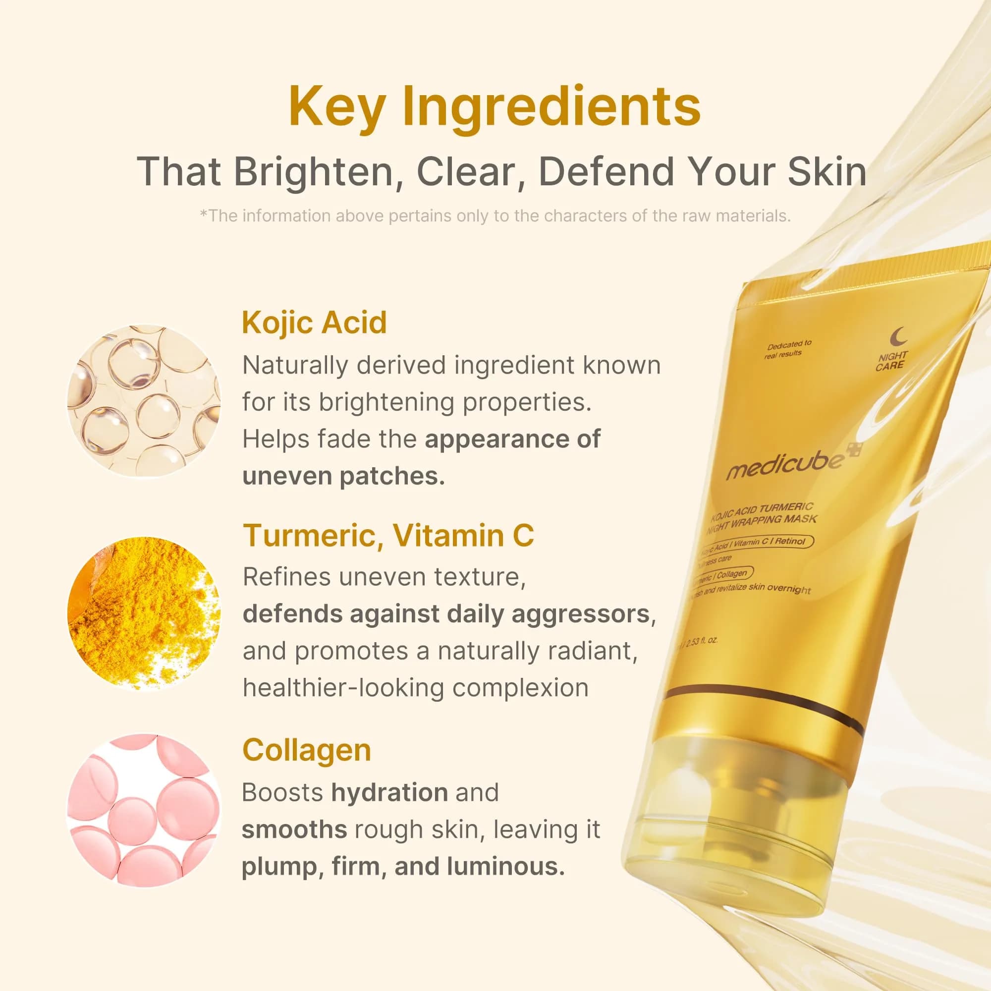 medicube Wrapping Mask Kojic Acid Turmeric Overnight Peel Off Facial Mask 75ml (2.53 Fl Oz) | Brightens & Firms Skin - view 4