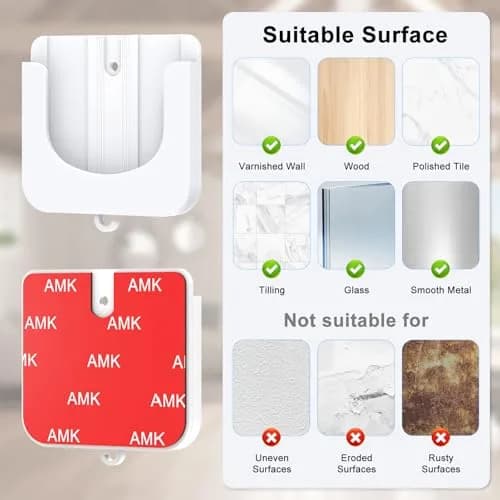 Annkoifu Adhesive Camera Mount Fits for Tapo Indoor Security Camera C100/C101/C110/C111/KC400/KC100/KC105 | No Drill Wall Bracket thumbnail 4