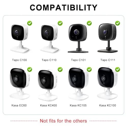 Annkoifu Adhesive Camera Mount Fits for Tapo Indoor Security Camera C100/C101/C110/C111/KC400/KC100/KC105 | No Drill Wall Bracket thumbnail 2