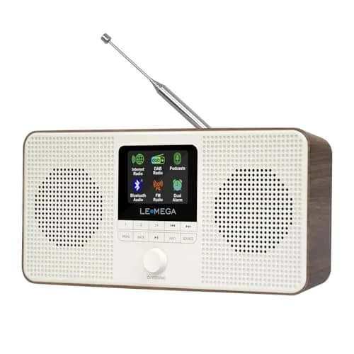LEMEGA IR4S Internet Radio with Bluetooth, FM, Podcasts | Portable Walnut thumbnail 1