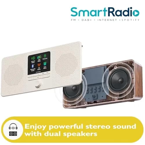 LEMEGA IR4S Internet Radio with Bluetooth, FM, Podcasts | Portable Walnut thumbnail 5