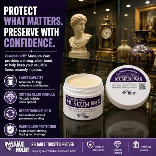 Quakehold! Museum Wax 2 oz (113g) 2-Pack | Secures Collectibles Against Bumps & Earthquakes thumbnail 2