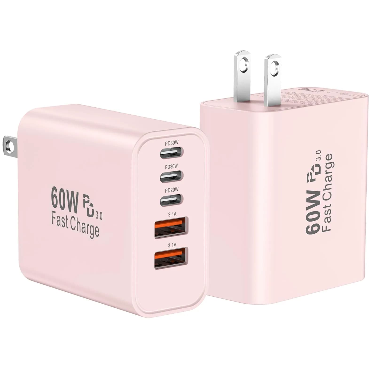 Auorld USB C Charger Block 60W | Fast Charging Wall Adapter for Phones & Tablets