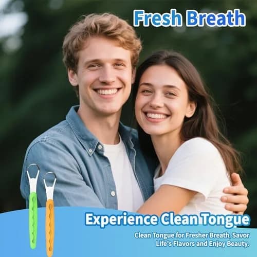RIKKUSE 2-Pack Stainless Steel Tongue Scraper Set with Travel Cases | Removes Bad Breath & Buildup thumbnail 8
