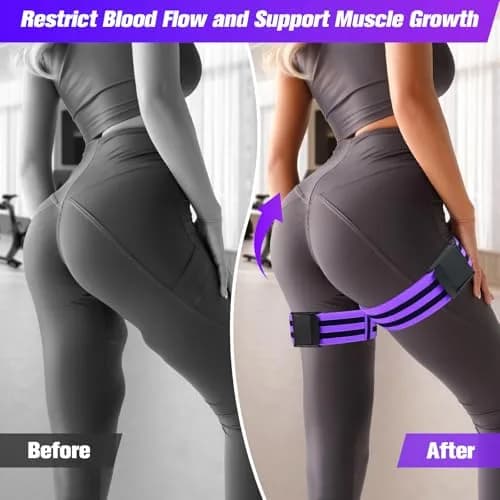 ROSYQUARZ BFR Training Bands Purple | 35.4'' (90cm) Length, 2'' (5cm) Width thumbnail 2