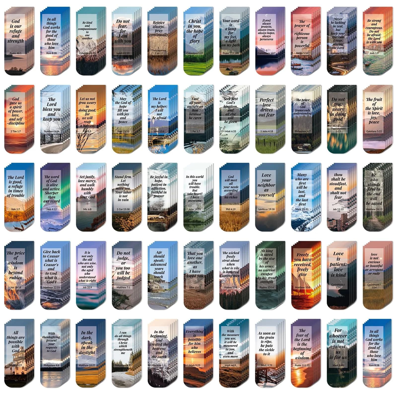 Diteryy 108-Piece Bible Magnetic Bookmarks Set | Inspirational Christian Verse Page Markers - main product image