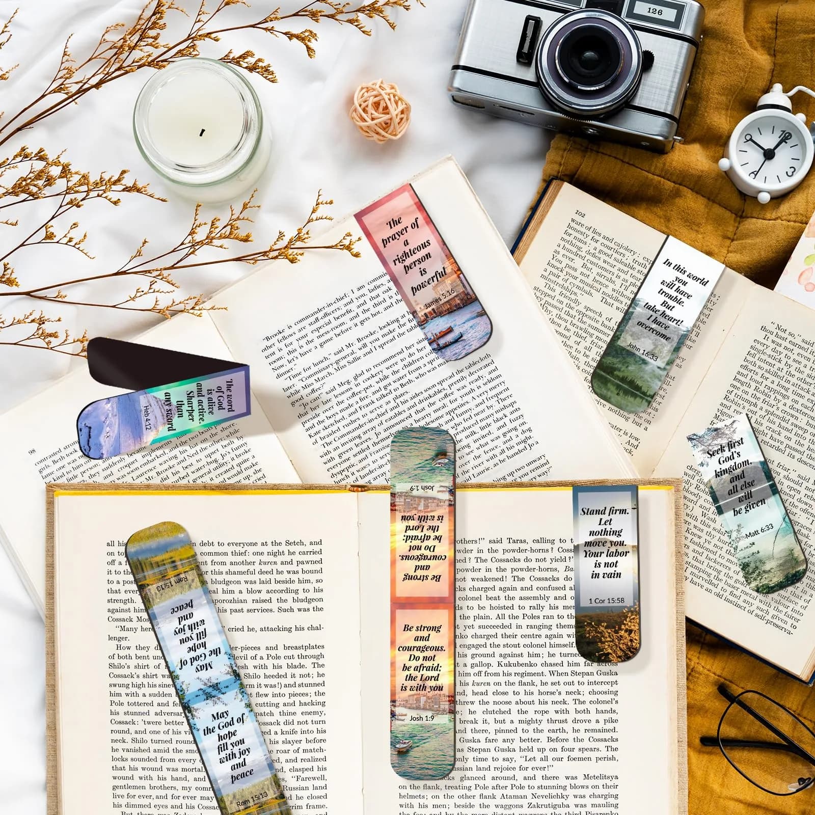 Diteryy 108-Piece Bible Magnetic Bookmarks Set | Inspirational Christian Verse Page Markers - view 5