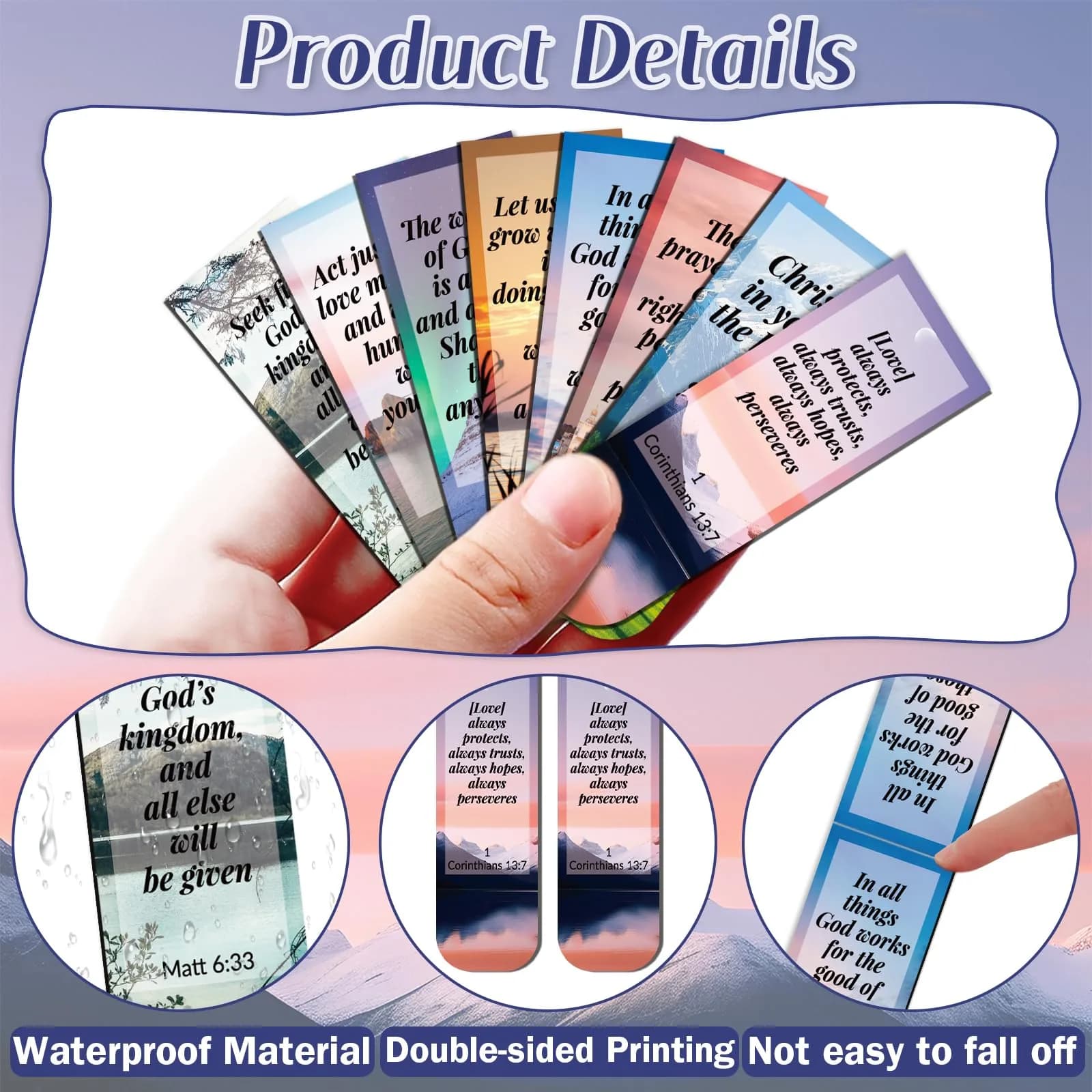 Diteryy 108-Piece Bible Magnetic Bookmarks Set | Inspirational Christian Verse Page Markers - view 2