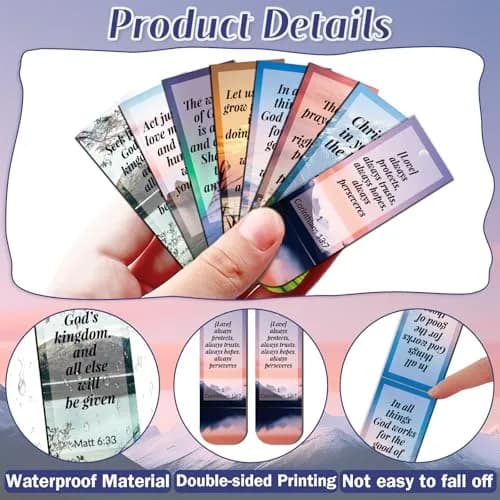 Diteryy 108-Piece Bible Magnetic Bookmarks Set | Inspirational Christian Verse Page Markers thumbnail 2