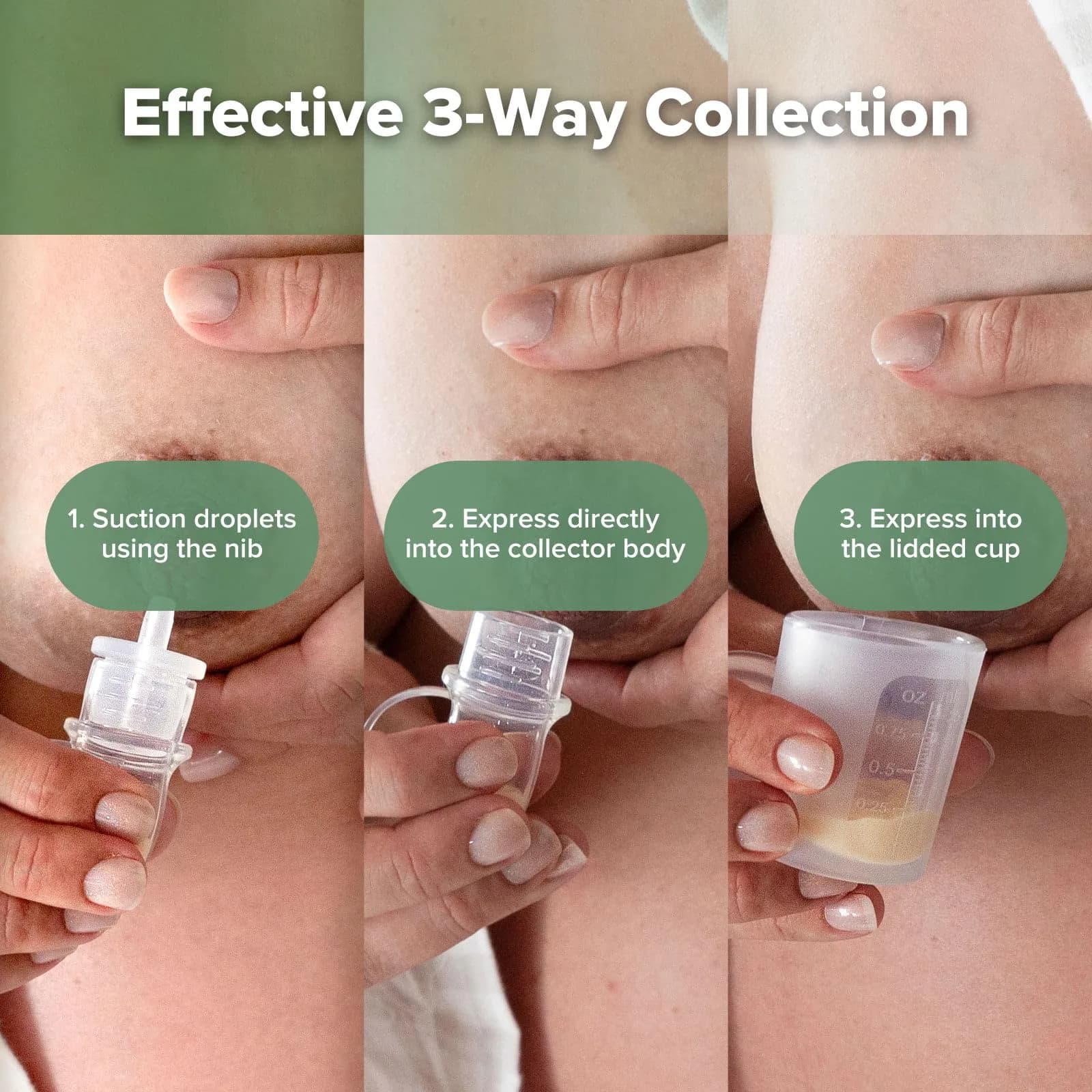 haakaa Colostrum Collector Kit 2ml/6pcs & Lidded Feeding Cup 25ml | Award-Winning Design for Newborns - view 5