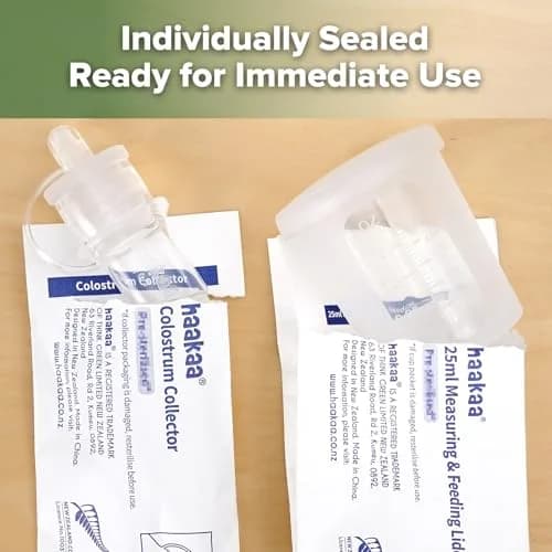 haakaa Colostrum Collector Kit 2ml/6pcs & Lidded Feeding Cup 25ml | Award-Winning Design for Newborns thumbnail 7
