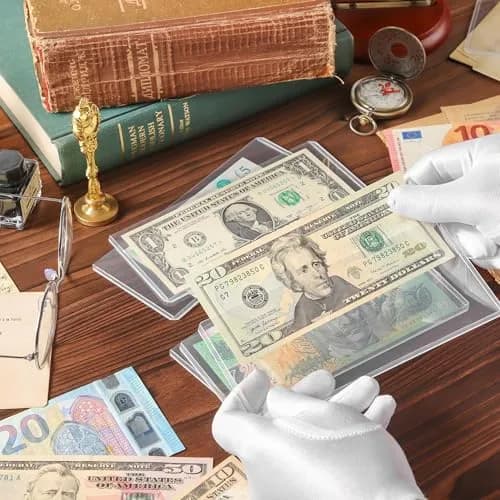Uncle Paul Clear Banknote Holders Top-Load 17.5cm (6.8") - 25 Pack | Protects Bills & Collectibles thumbnail 7