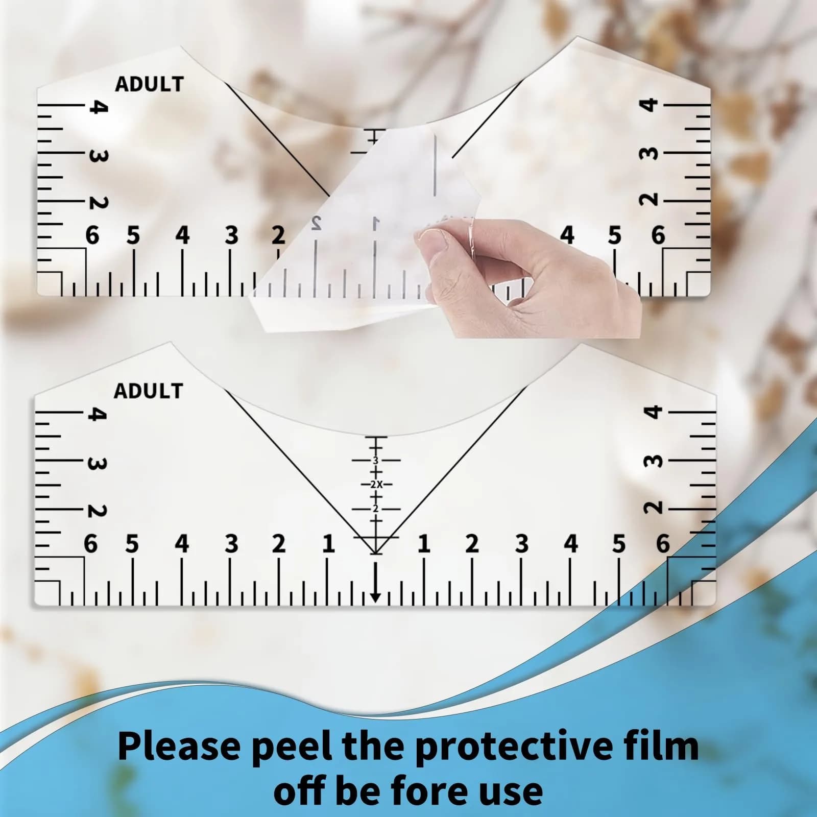 tietoc T-Shirt Ruler Guide for Vinyl Alignment 10in (25.4cm) | Centering Designs for Heat Press & HTV - view 5