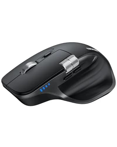 TECKNET Wireless Mouse, 3-Device Bluetooth Rechargeable, 4800 DPI Optical Mouse with Side Scroll Wheel | 36-Month Warranty - main product image