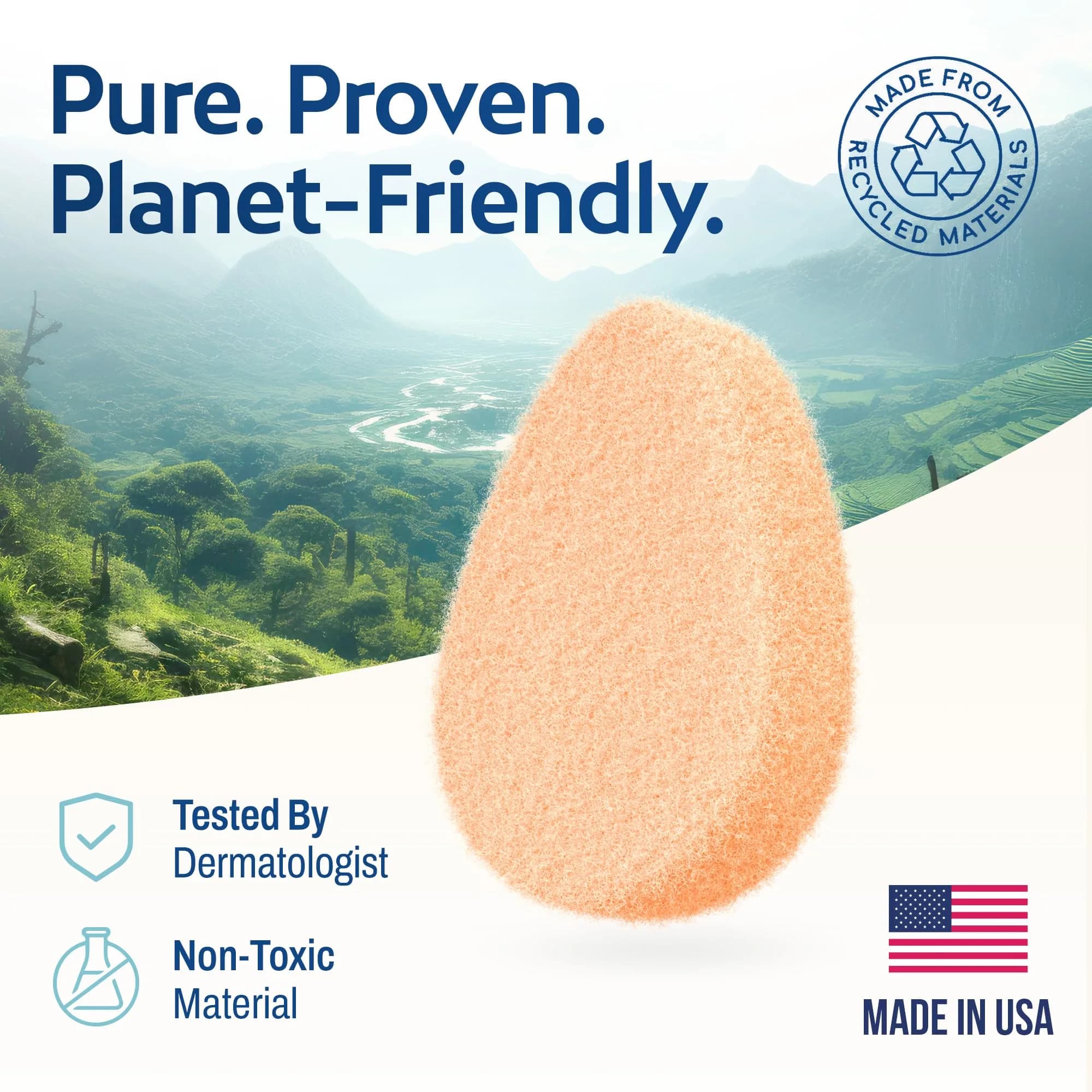 HartFelt Tear Drop Gentle Face Scrubber 2ct | Reusable Facial Sponges for Daily Cleansing - view 6