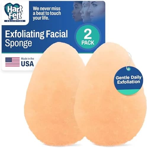 HartFelt Tear Drop Gentle Face Scrubber 2ct | Reusable Facial Sponges for Daily Cleansing thumbnail 1