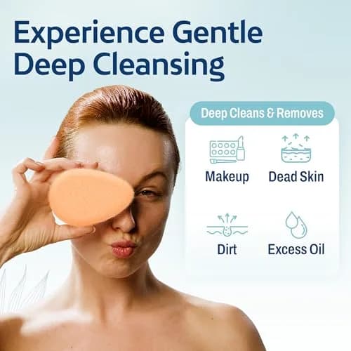 HartFelt Tear Drop Gentle Face Scrubber 2ct | Reusable Facial Sponges for Daily Cleansing thumbnail 3