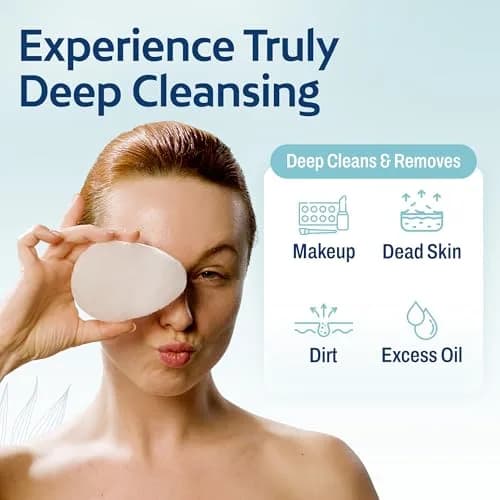 HartFelt Tear Drop Face Scrubber 2ct | Reusable Exfoliating Facial Sponges for Daily Cleansing thumbnail 3