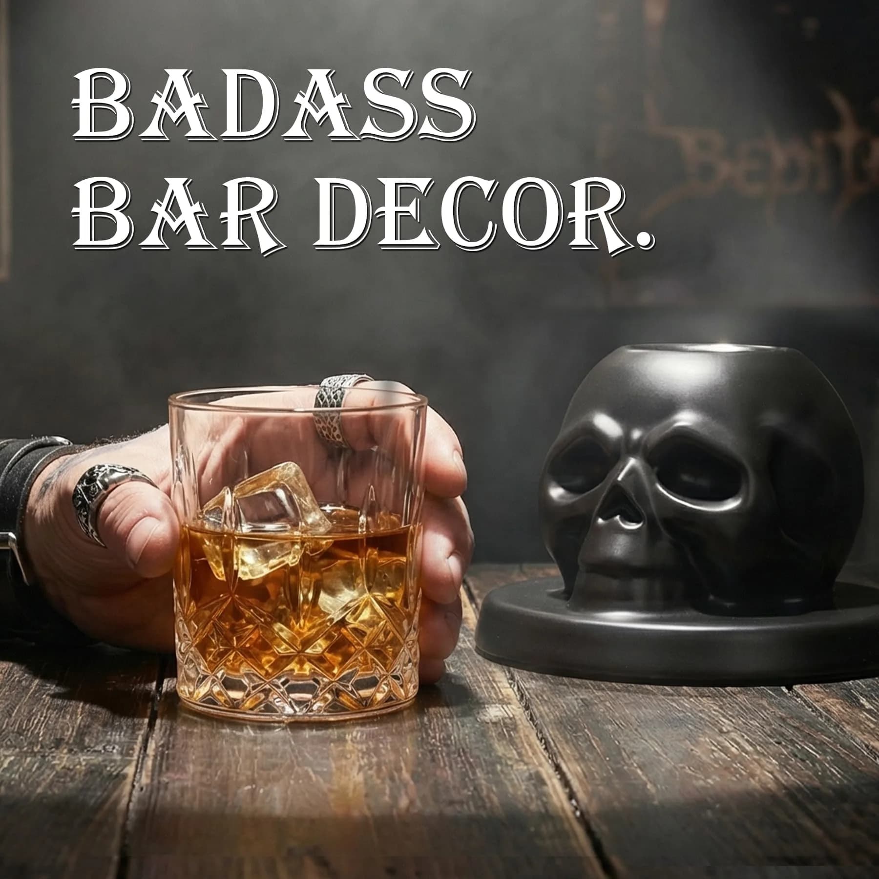 OAGA Skull Whiskey Smoker Kit with FQ-192 Torch & Bar Accessories | Ceramic Skull - view 5