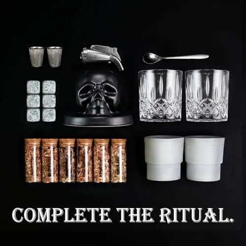 OAGA Skull Whiskey Smoker Kit with FQ-192 Torch & Bar Accessories | Ceramic Skull thumbnail 6
